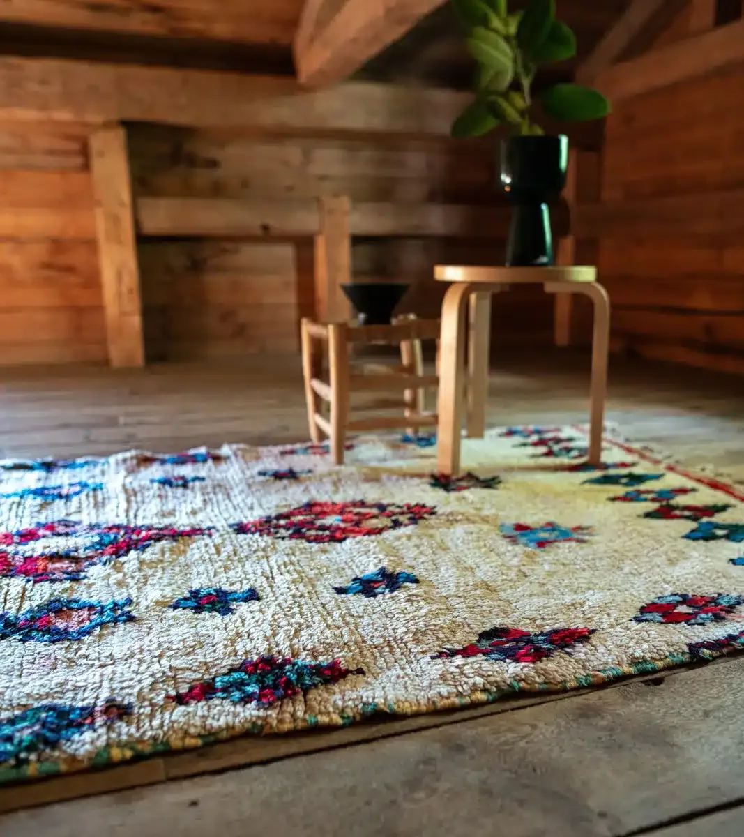 Moroccan Boucherouite carpet